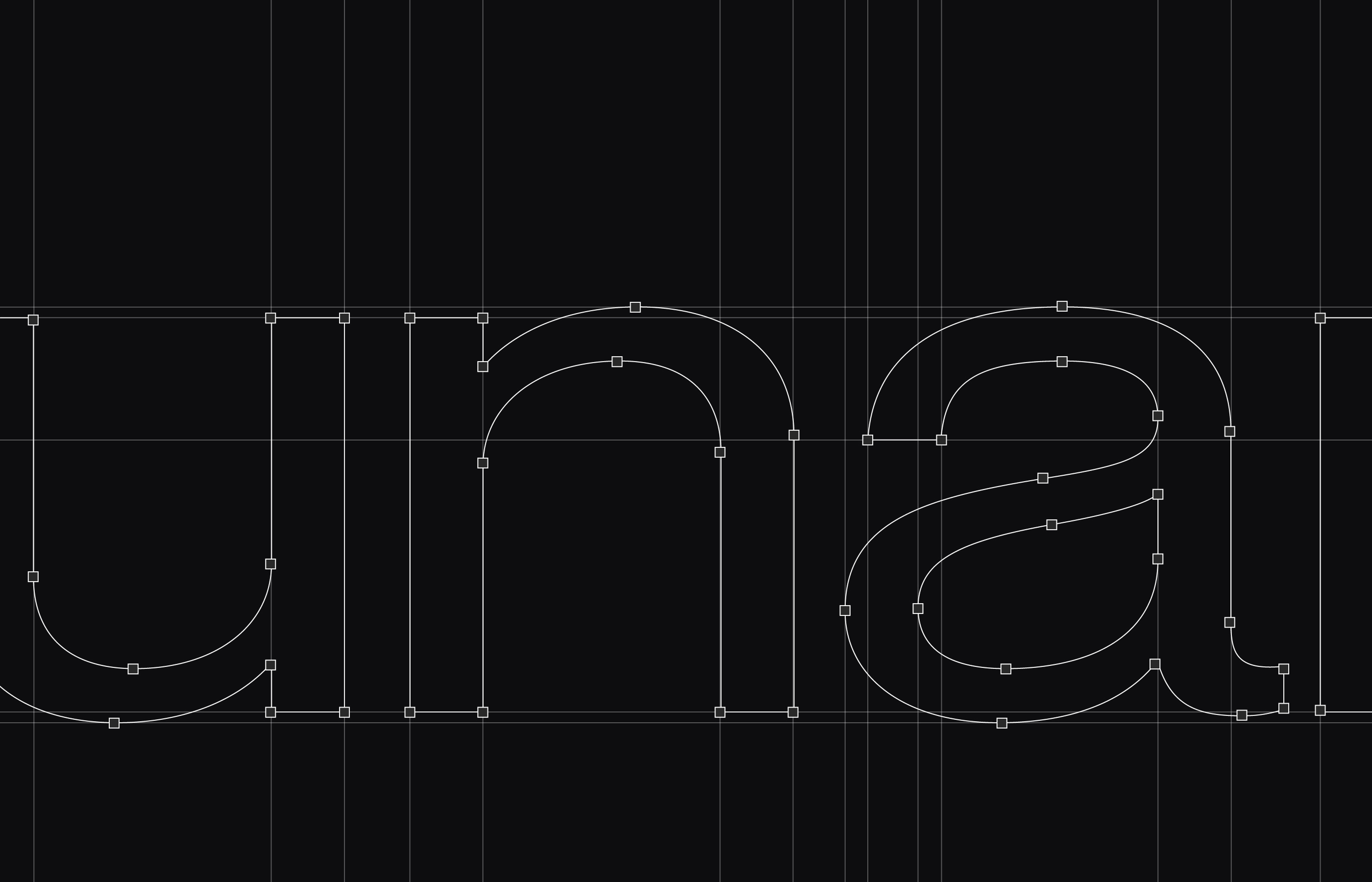 Geometric construction of the Lunar wordmark