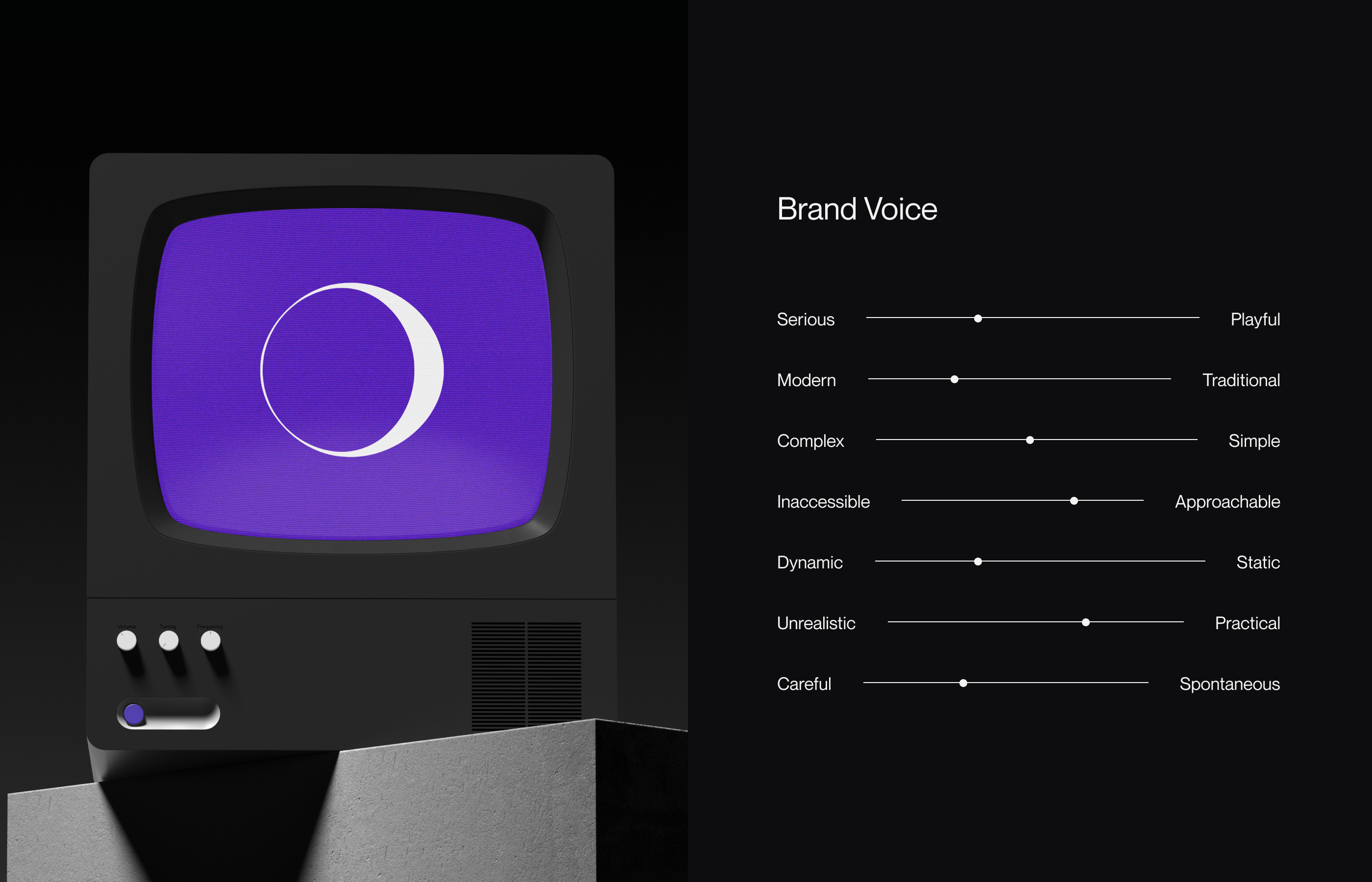 Lunar eclipse symbol displayed on a retro monitor