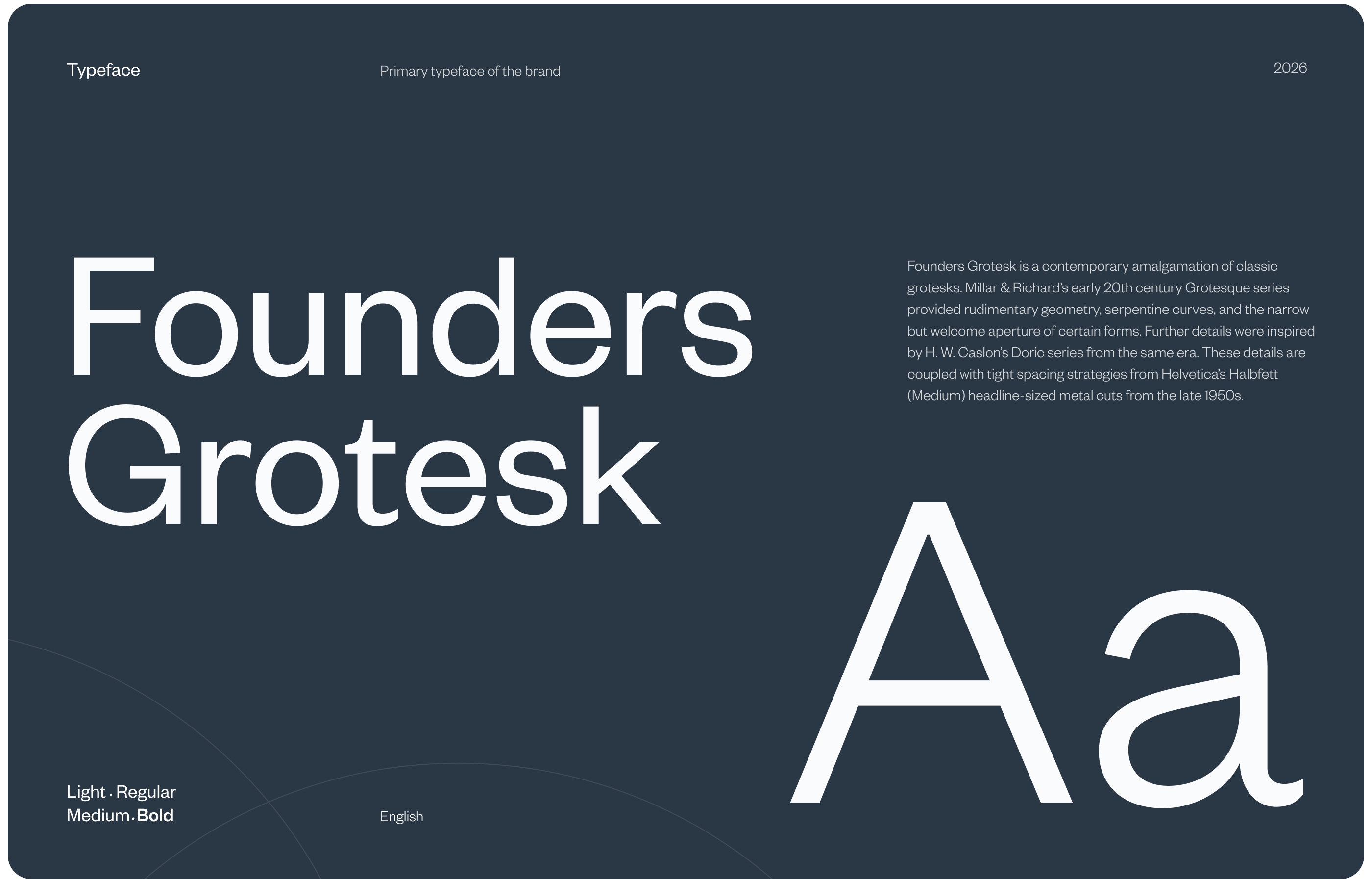 Founders Grotesk typeface used in the UK Muslim Network brand system